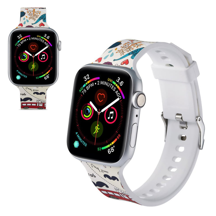 Super flot Apple Watch Series 5 44mm Silikone Rem - Flerfarvet#serie_5