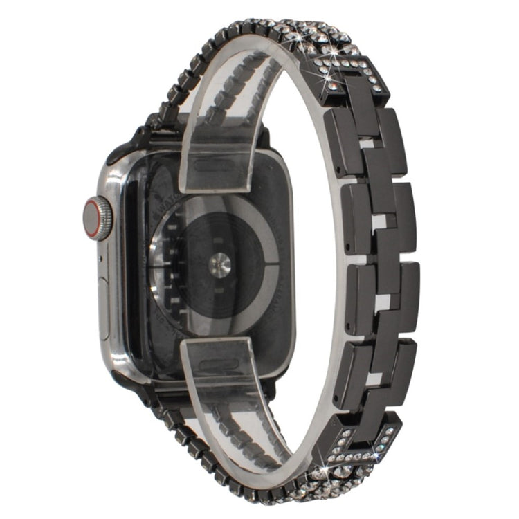 Apple Watch Series 5 44mm / Apple Watch 44mm Metal og Rhinsten Rem - Sort#serie_1