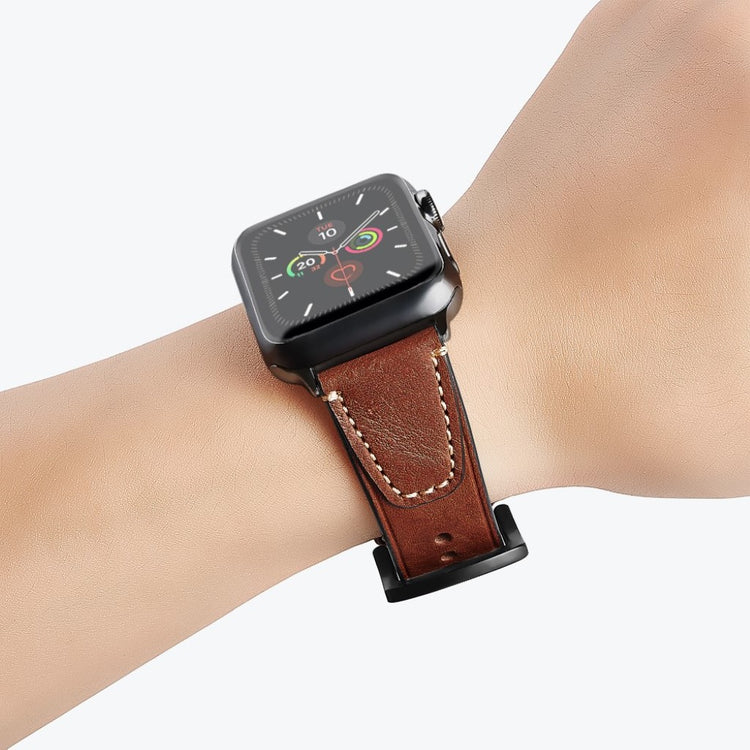 Stilfuld Universal Apple Ægte læder Rem - Brun#serie_4