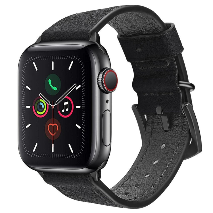 Meget cool Universal Apple Ægte læder Rem - Sort#serie_1