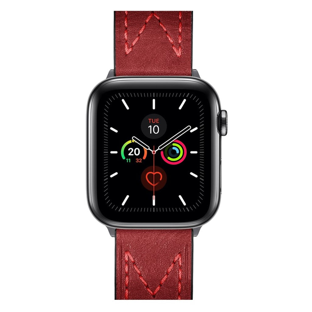 Meget cool Universal Apple Ægte læder Rem - Rød#serie_2