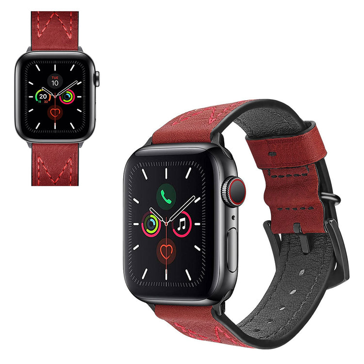 Meget cool Universal Apple Ægte læder Rem - Rød#serie_2