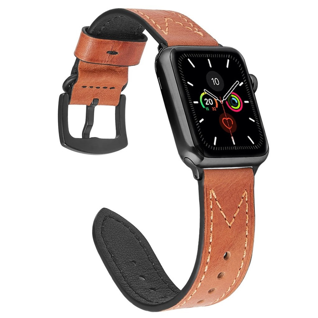 Meget cool Universal Apple Ægte læder Rem - Brun#serie_3