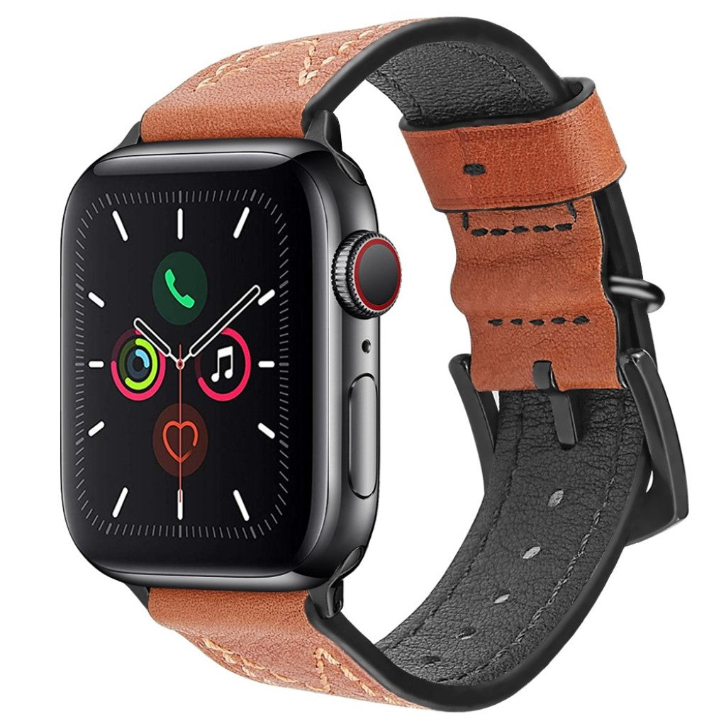 Meget cool Universal Apple Ægte læder Rem - Brun#serie_3