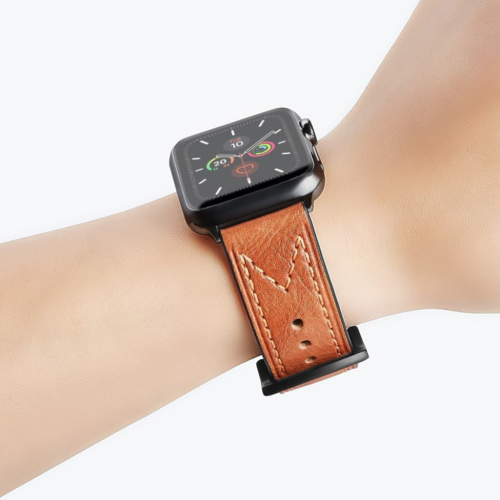 Meget cool Universal Apple Ægte læder Rem - Brun#serie_3