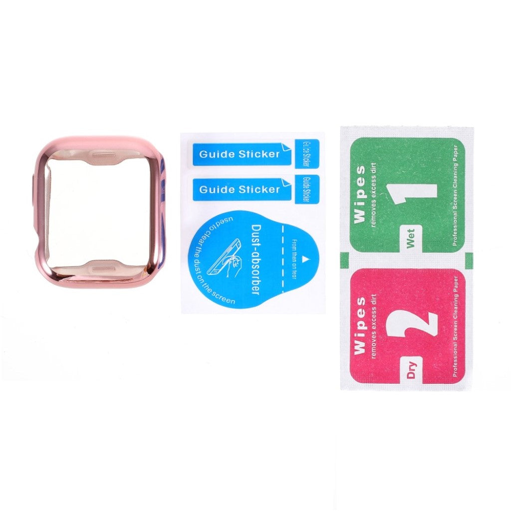 Universal Apple  Silikone og Glas Bumper  - Pink#serie_2