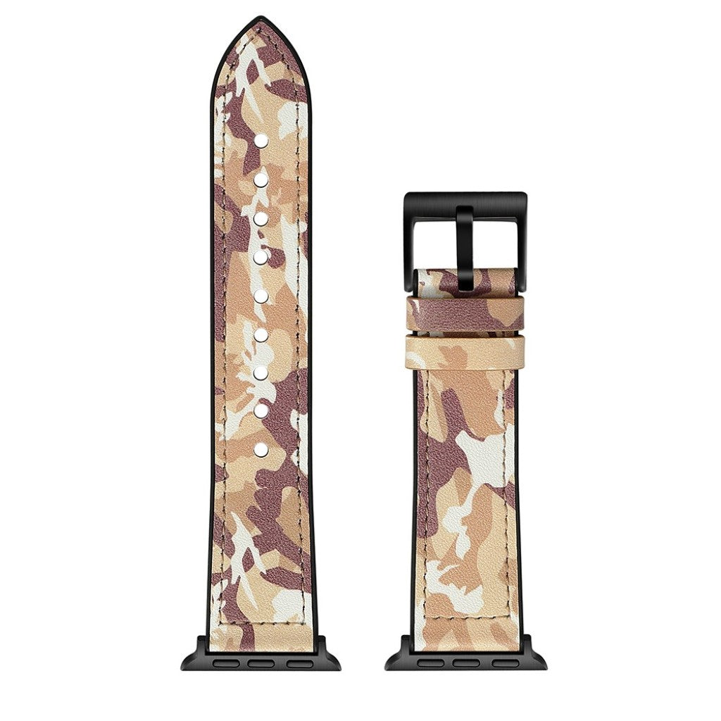 Super elegant Universal Apple Kunstlæder og Silikone Rem - Brun#serie_7