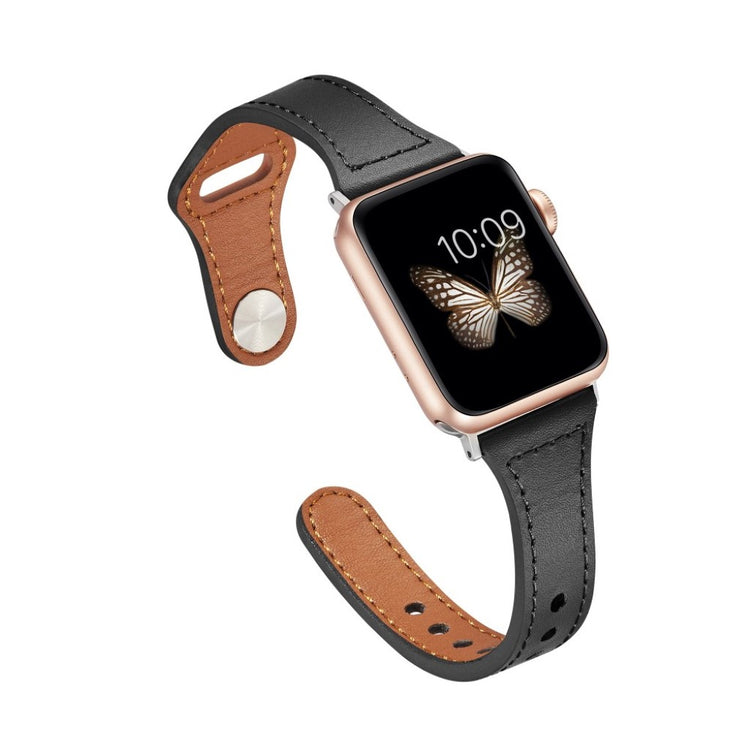 Rigtigt skøn Universal Apple Ægte læder Rem - Sort#serie_2