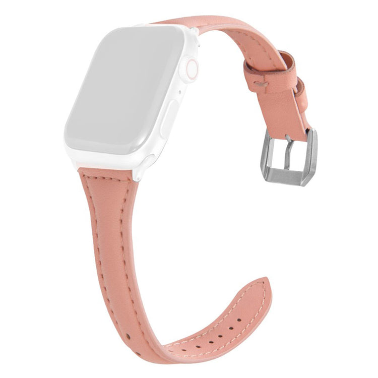Apple Watch Series 6 / 5 44mm simple leather watch band - Pink#serie_4