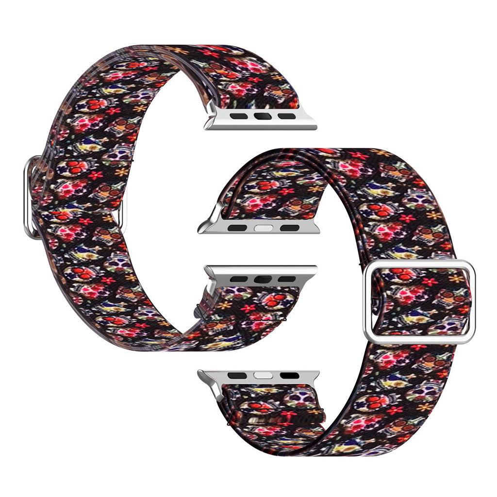 Apple Watch Series 6 / 5 40mm pattern printing watch band - Colorful Skull#serie_3