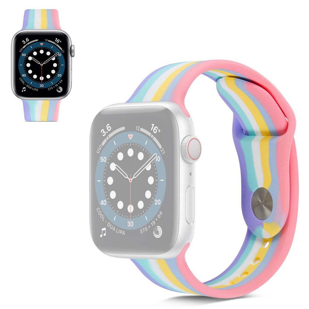 Rigtigt hårdfør Universal Apple Silikone Rem - Størrelse: S - Flerfarvet#serie_4