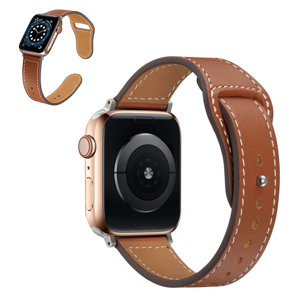 Mega sejt Universal Apple Ægte læder Rem - Brun#serie_1