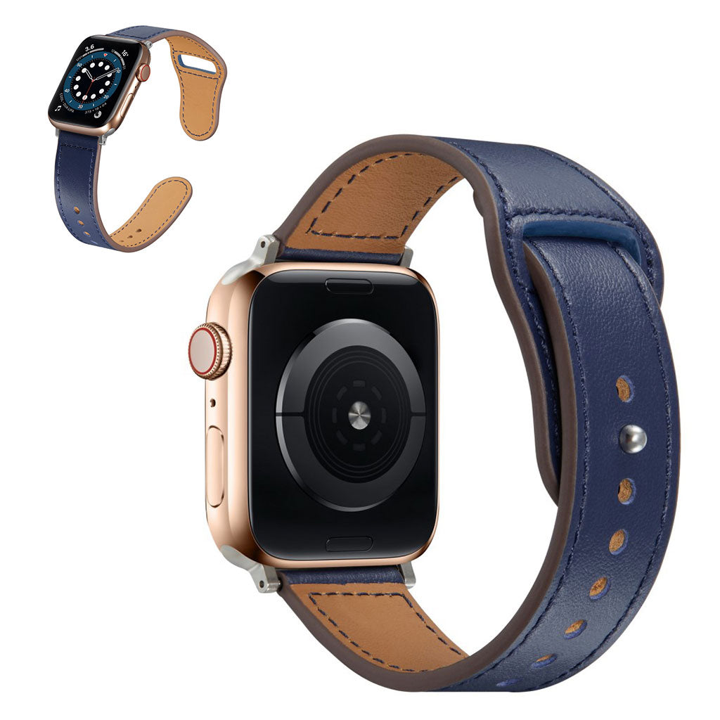 Mega sejt Universal Apple Ægte læder Rem - Blå#serie_5