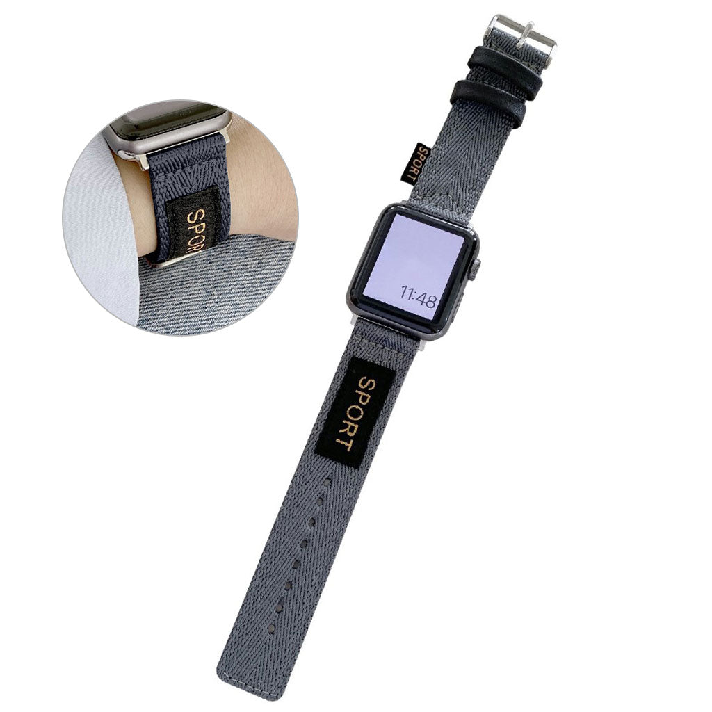 Helt vildt fint Universal Apple Nylon Rem - Sølv#serie_7