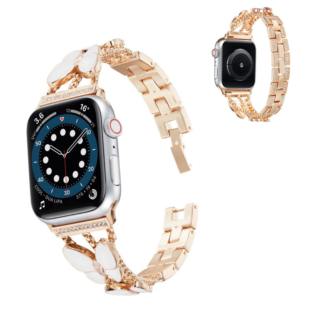 Mega skøn Universal Apple Metal og Rhinsten Rem - Pink#serie_2