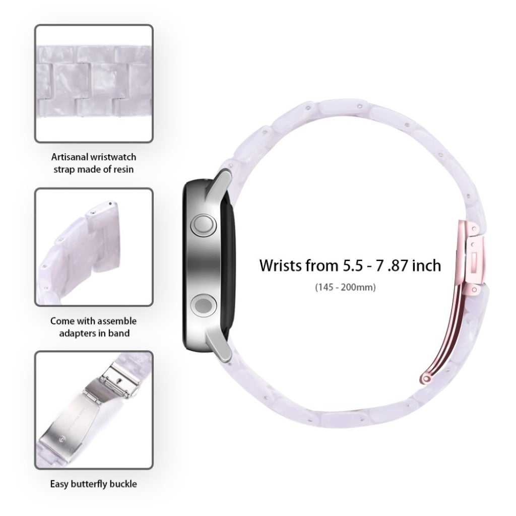 Samsung Galaxy Watch (46mm) / Samsung Galaxy Watch Active  Rem - Hvid#serie_2