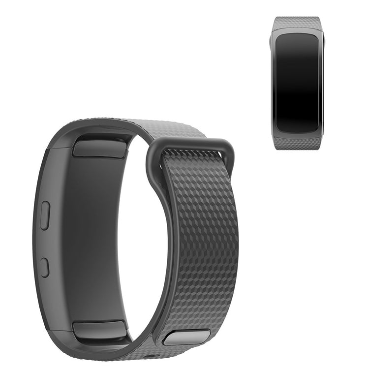 Rigtigt hårdfør Samsung Gear Fit2 Silikone Rem - Størrelse: S - Sølv#serie_3