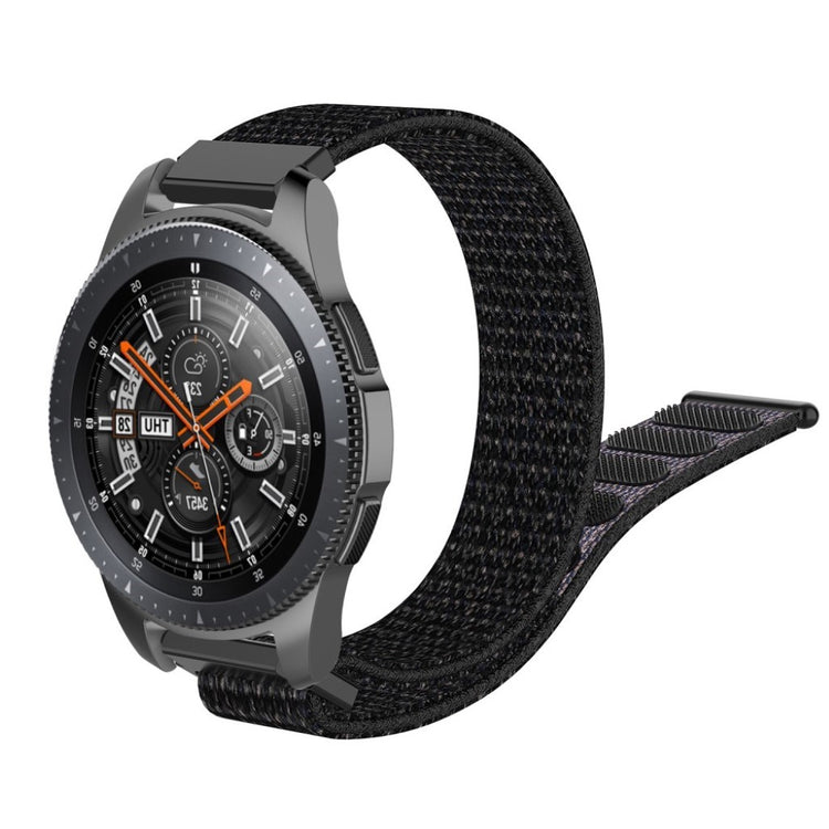 Helt vildt elegant Samsung Galaxy Watch (46mm) Nylon Rem - Sort#serie_1