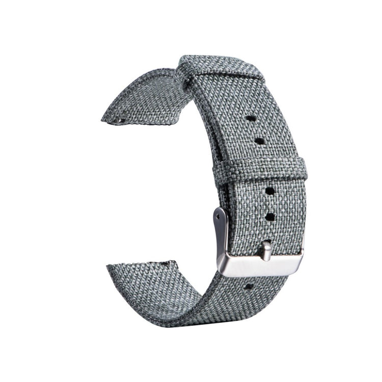 Super slidstærk Samsung Galaxy Watch Active Nylon Rem - Sølv#serie_3