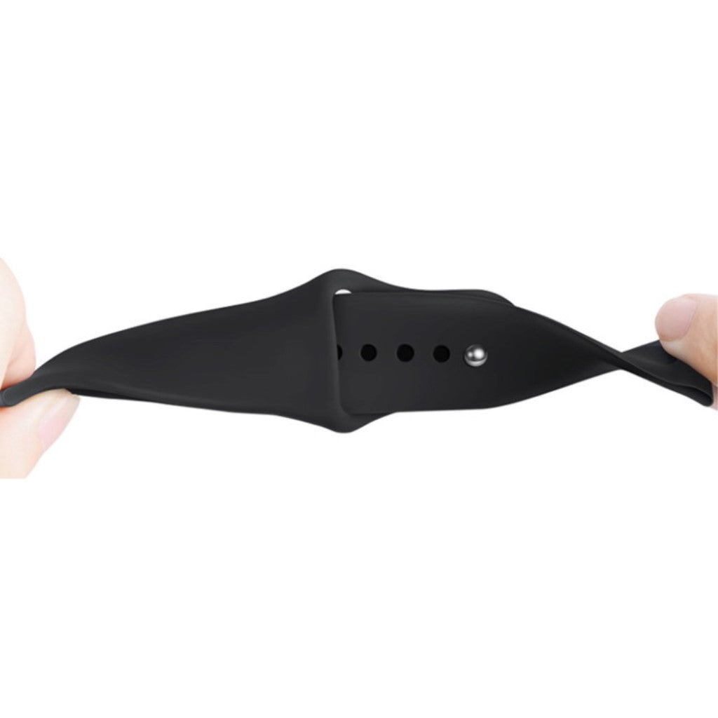 Rigtigt slidstærk Samsung Galaxy Watch Active Silikone Rem - Sort#serie_1