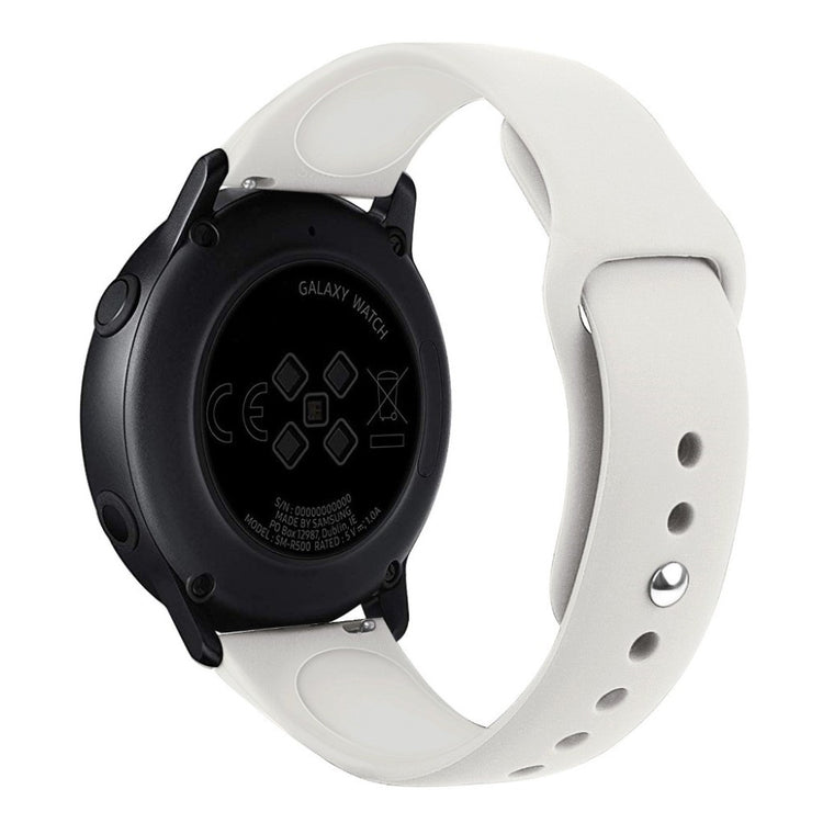 Rigtigt slidstærk Samsung Galaxy Watch Active Silikone Rem - Hvid#serie_2