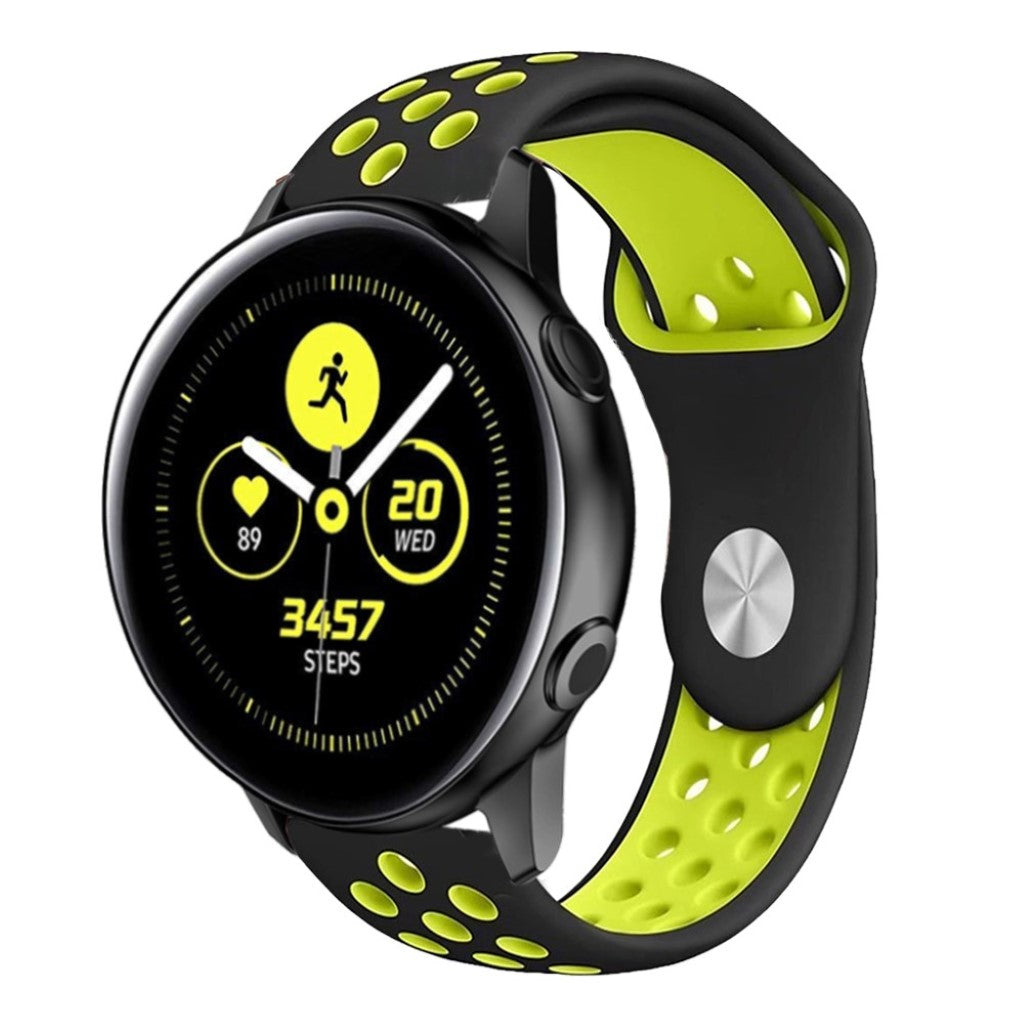 Super pænt Samsung Galaxy Watch Active Silikone Rem - Sort#serie_6