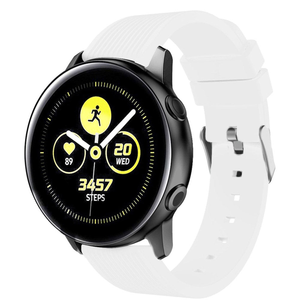 Meget nydelig Samsung Galaxy Watch Active Silikone Rem - Hvid#serie_2