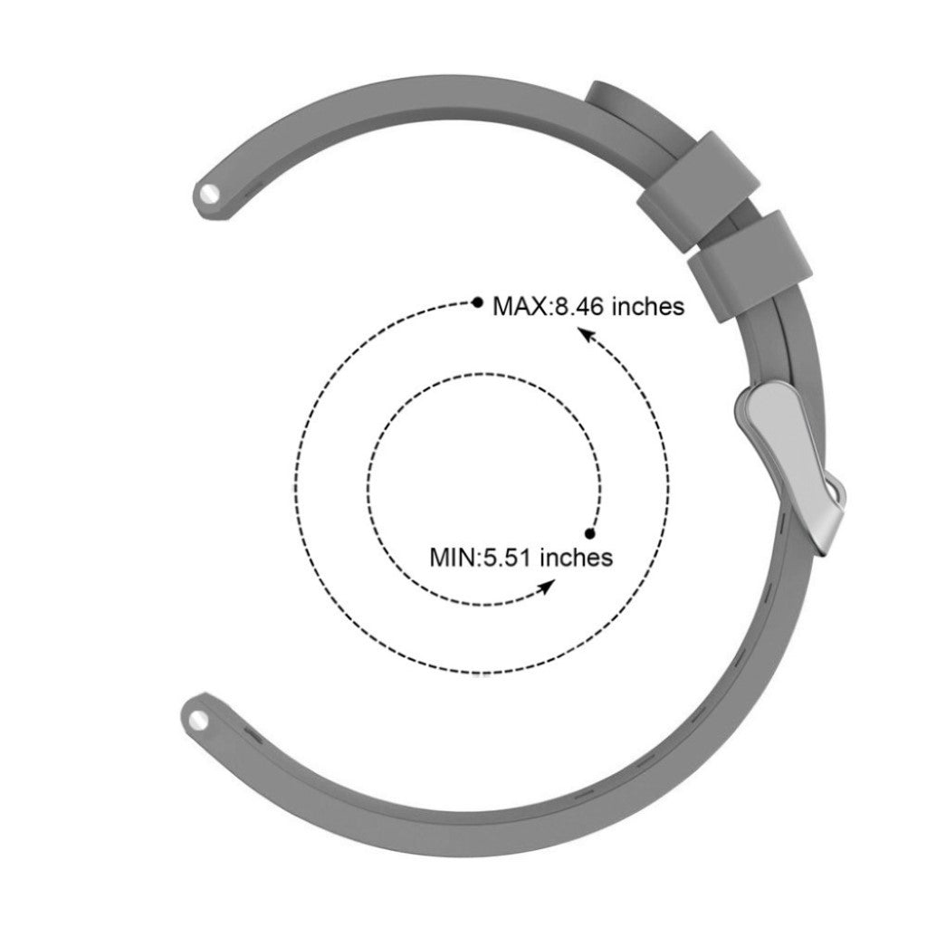 Meget nydelig Samsung Galaxy Watch Active Silikone Rem - Sølv#serie_3