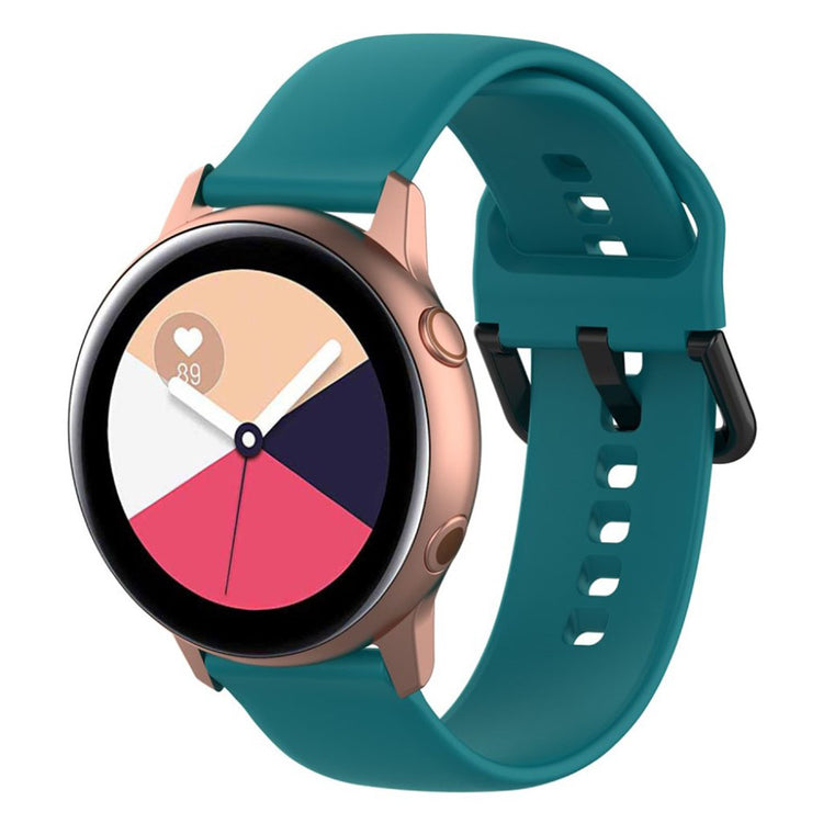 Rigtigt smuk Samsung Galaxy Watch Active Silikone Rem - Grøn#serie_5