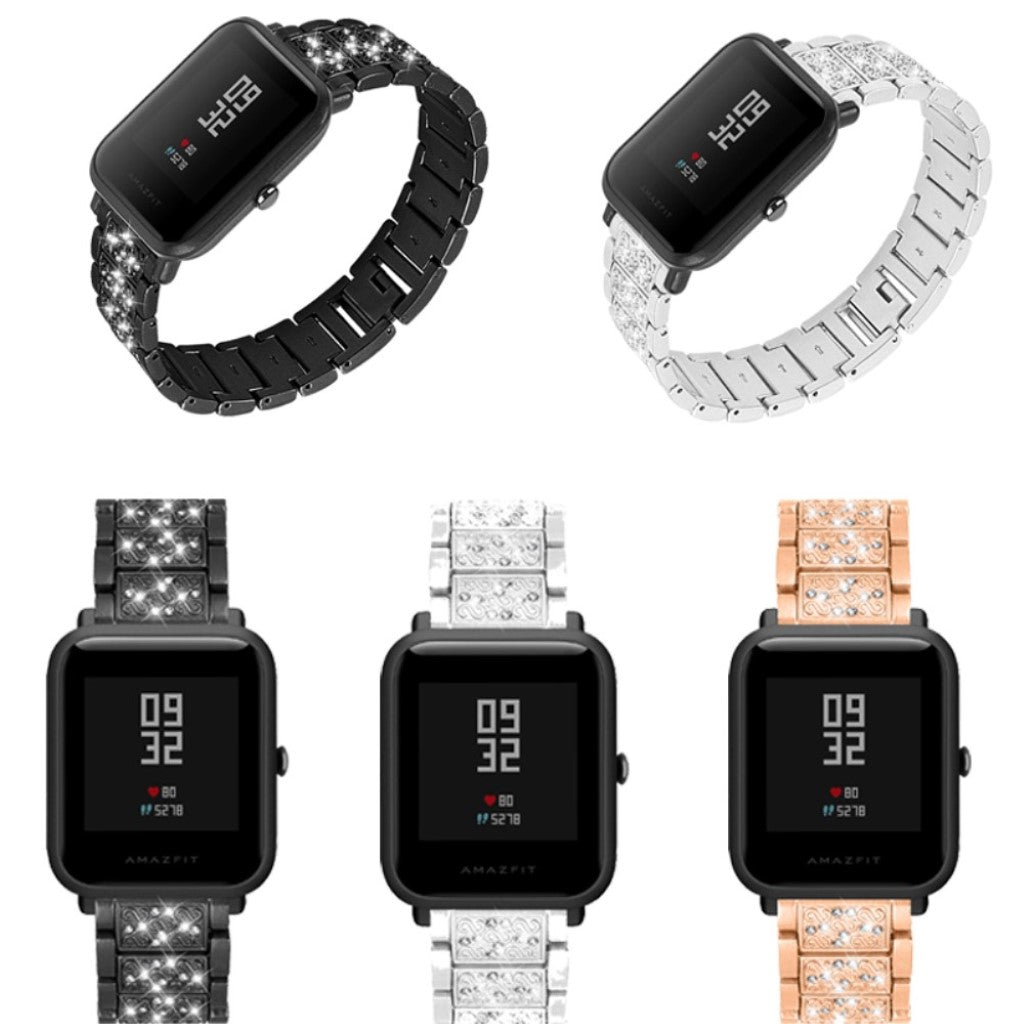 Mega godt Samsung Galaxy Watch Active Metal og Rhinsten Rem - Sølv#serie_2