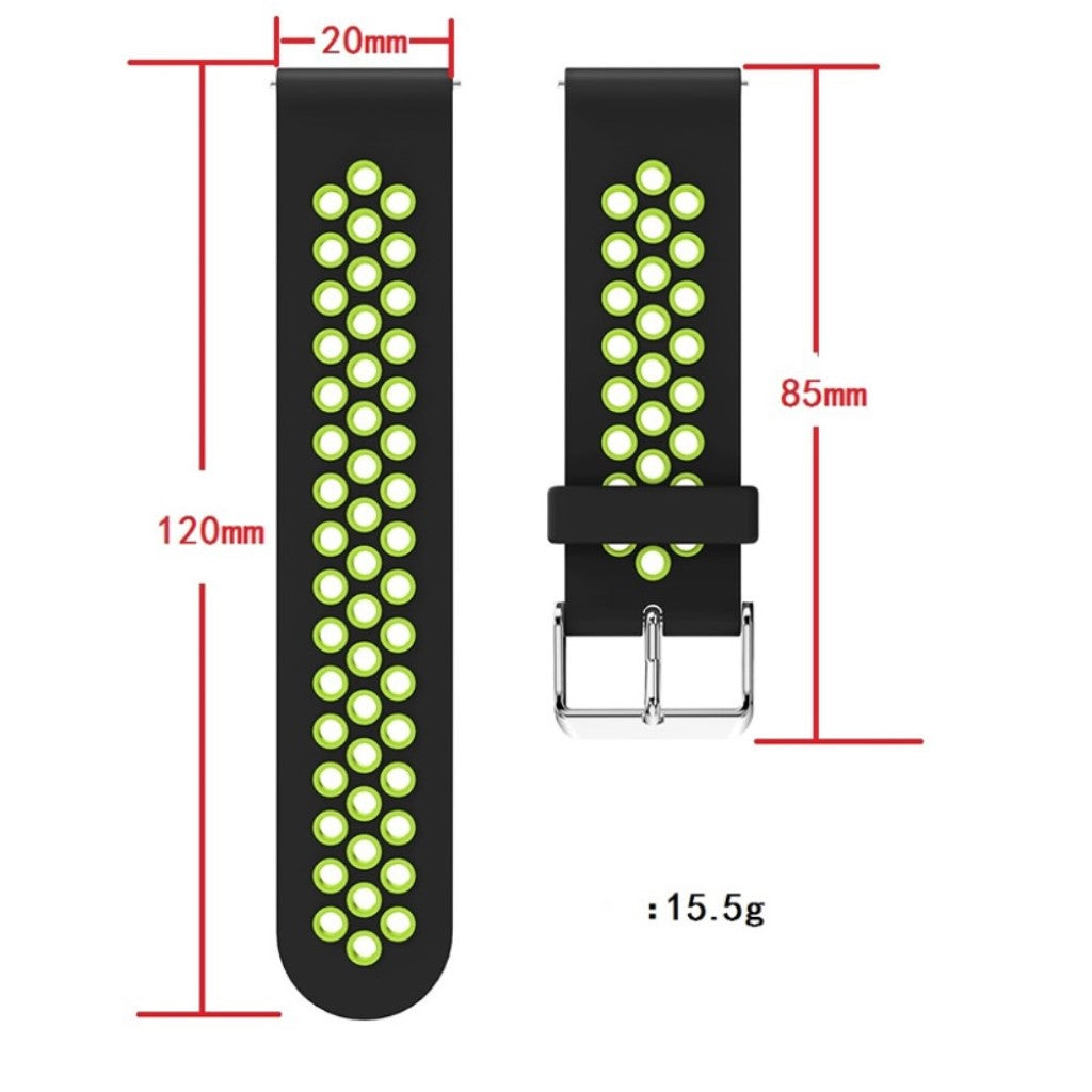 Mega skøn Samsung Galaxy Watch Active Silikone Rem - Sort#serie_1