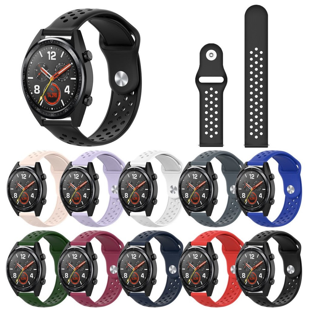 Samsung Galaxy Watch Active / Samsung Gear S2 Silikone Rem - Sort#serie_1