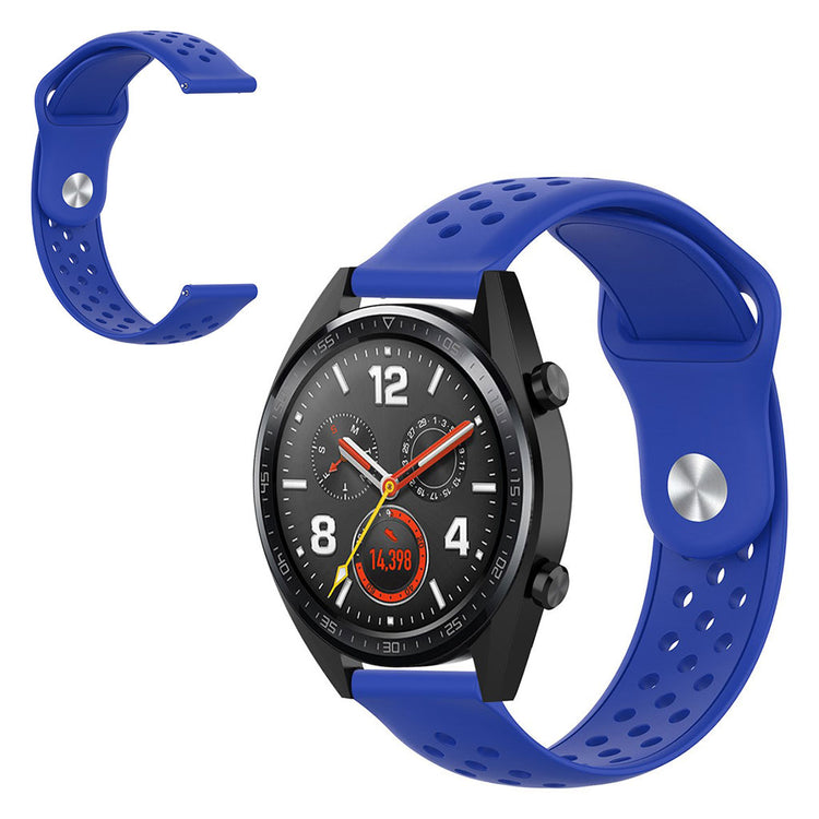 Samsung Galaxy Watch Active / Samsung Gear S2 Silikone Rem - Blå#serie_10