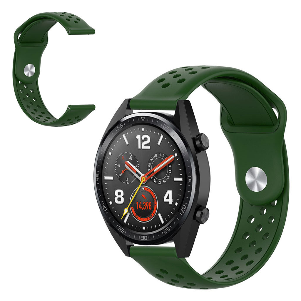 Samsung Galaxy Watch Active / Samsung Gear S2 Silikone Rem - Grøn#serie_6