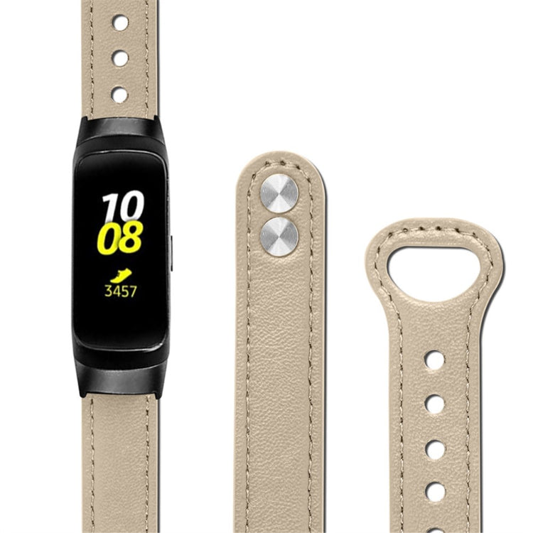 Mega skøn Samsung Galaxy Fit Ægte læder Urrem - Beige#serie_3