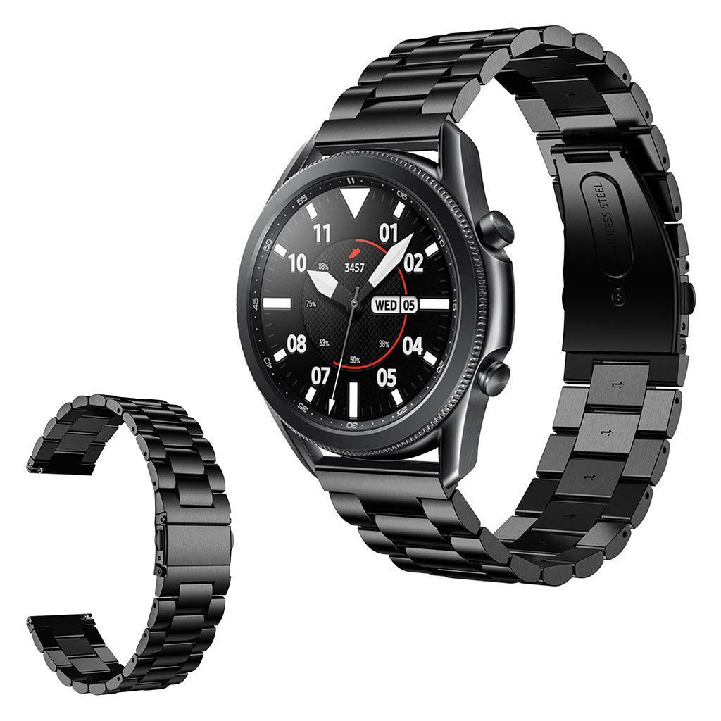 Mega hรฅrdfรธr Samsung Galaxy Watch 3 (45mm) Metal Rem - Sort#serie_8