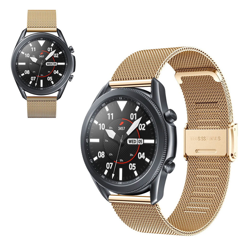 Helt vildt hรฅrdfรธr Samsung Galaxy Watch 3 (45mm) Metal Rem - Guld#serie_039