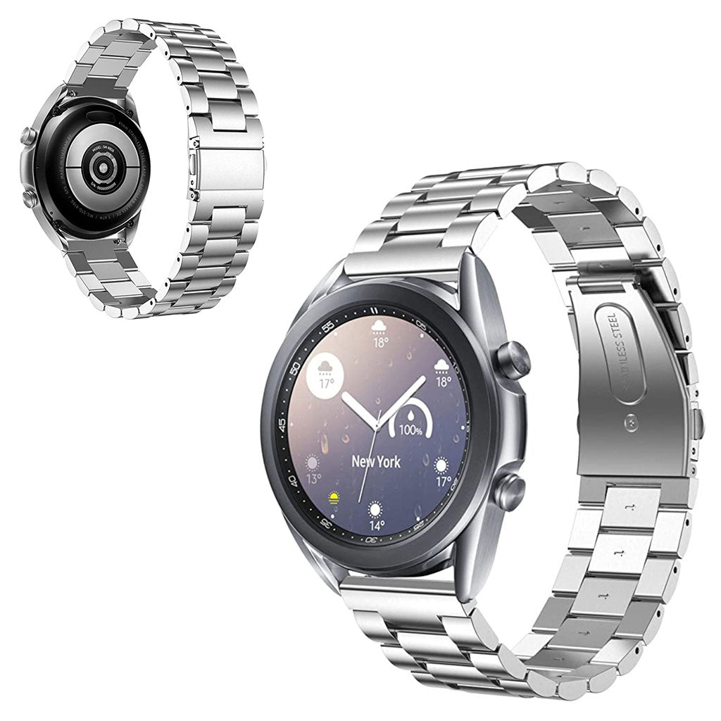 Meget flot Samsung Galaxy Watch 3 (45mm) Metal Rem - Sรธlv#serie_1