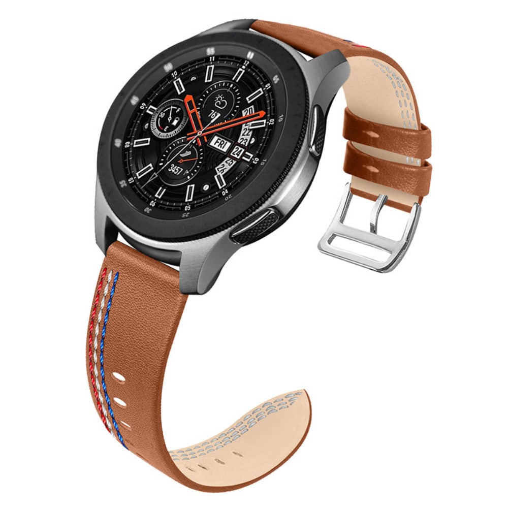 Samsung Galaxy Watch 3 (45mm) / Samsung Galaxy Watch (46mm) รgte lรฆder Rem - Brun#serie_1