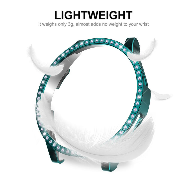 Mega Godt Samsung Galaxy Watch 4 Classic (46mm) Cover med Skærmbeskytter i Rhinsten og Hærdet Glas - Gennemsigtig#serie_2