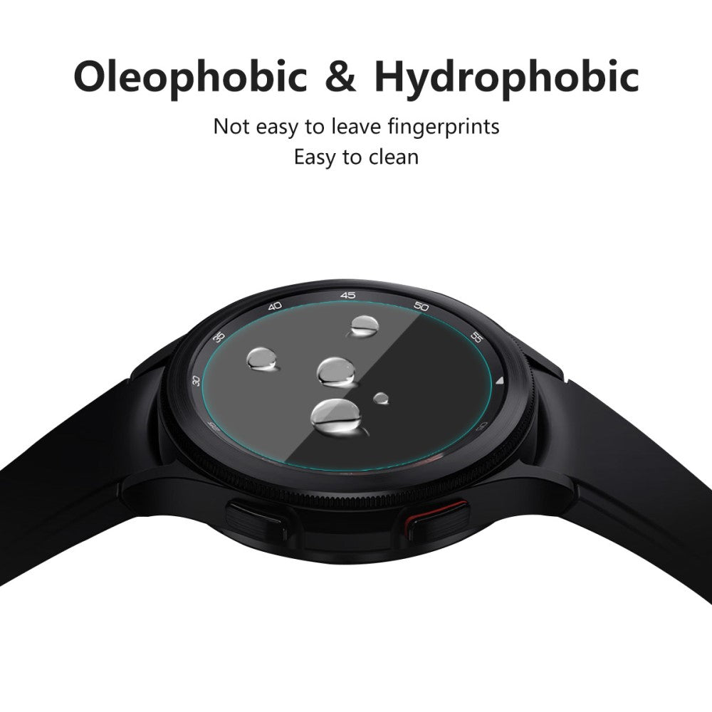 Mega Godt Samsung Galaxy Watch 4 Classic (46mm) Cover med Skærmbeskytter i Rhinsten og Hærdet Glas - Gennemsigtig#serie_2