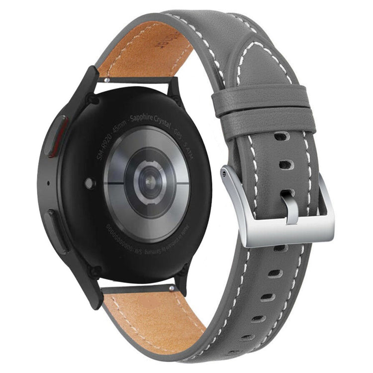 Elegant Universal Samsung Ægte læder Rem - Sølv#serie_3