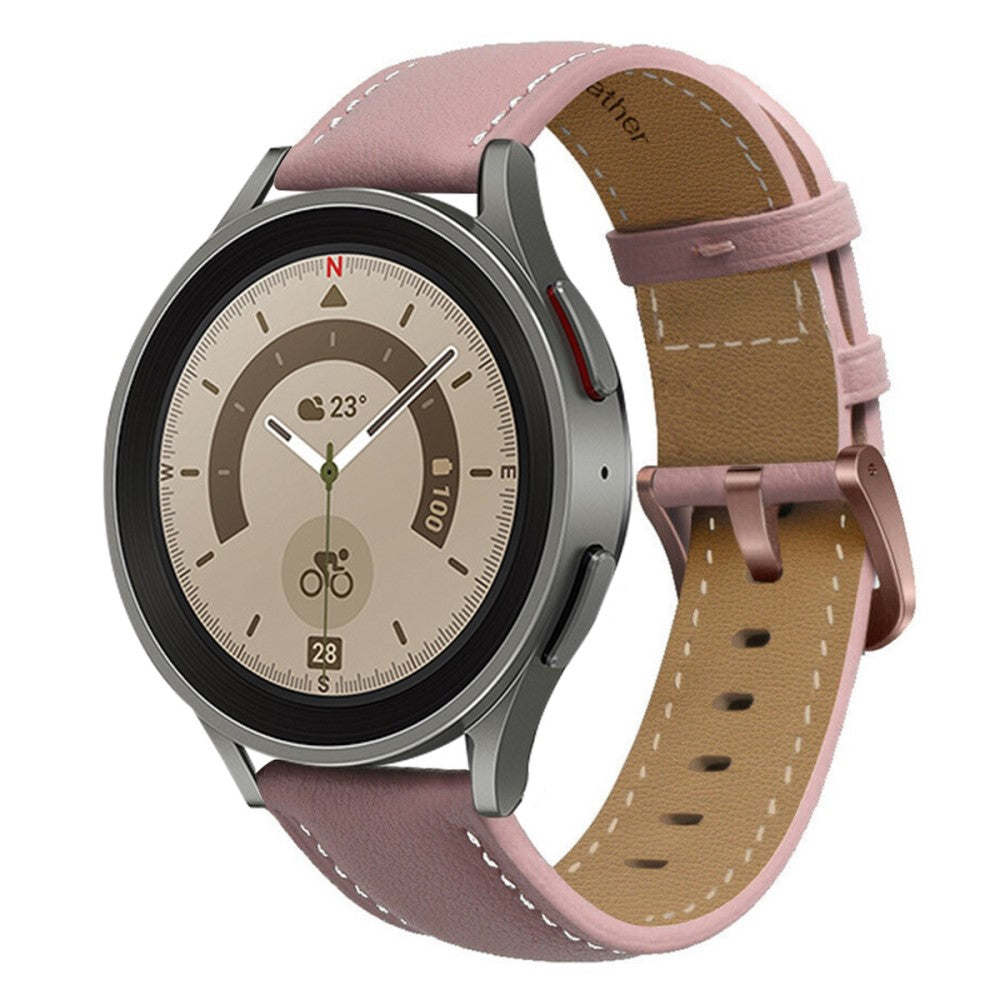 Elegant Universal Samsung Ægte læder Rem - Pink#serie_7