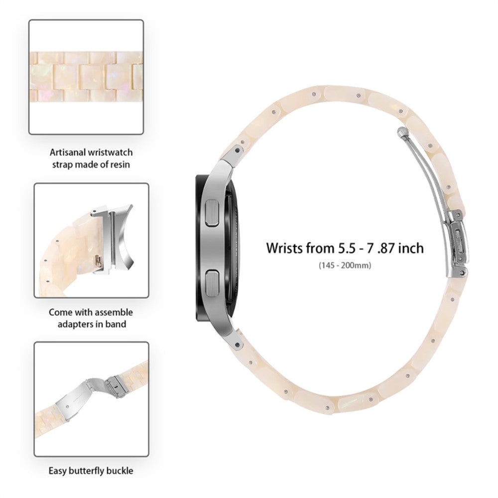 Mega kønt Universal Samsung Metal og Plastik Rem - Hvid#serie_21