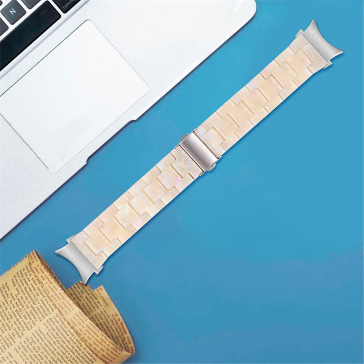 Mega kønt Universal Samsung Metal og Plastik Rem - Hvid#serie_21