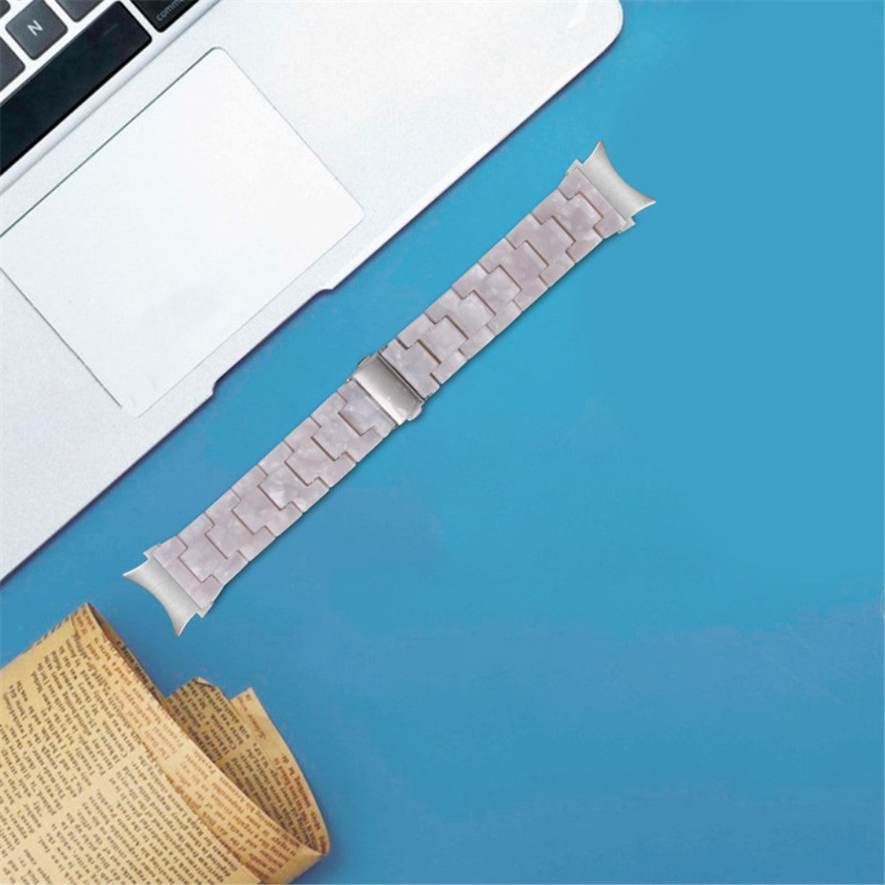 Mega kønt Universal Samsung Metal og Plastik Rem - Hvid#serie_22