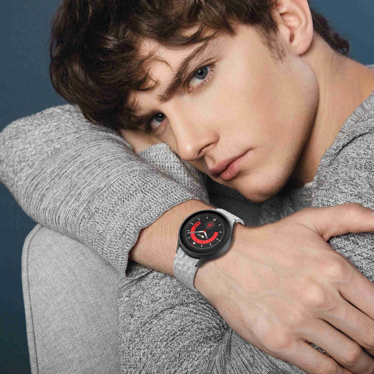 Rigtigt rart Universal Samsung Silikone Rem - Sølv#serie_5