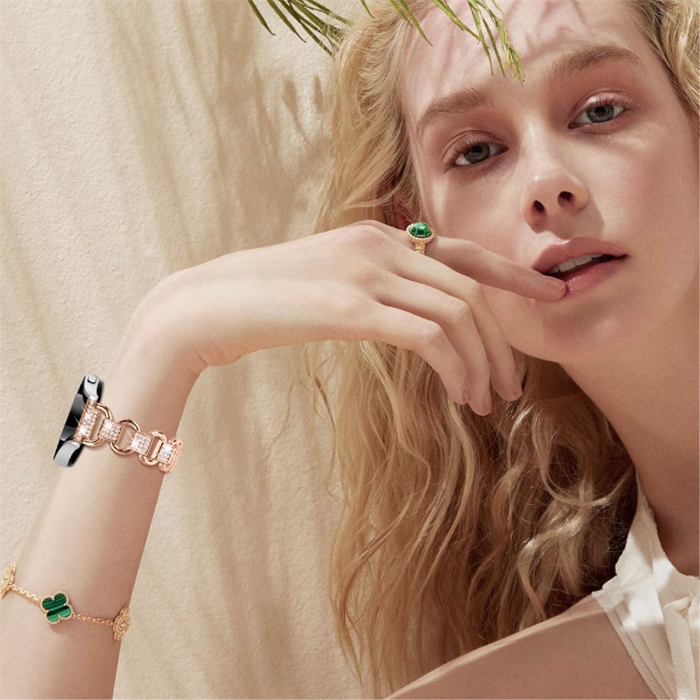 Meget hårdfør Universal Samsung Metal og Rhinsten Rem - Guld#serie_2