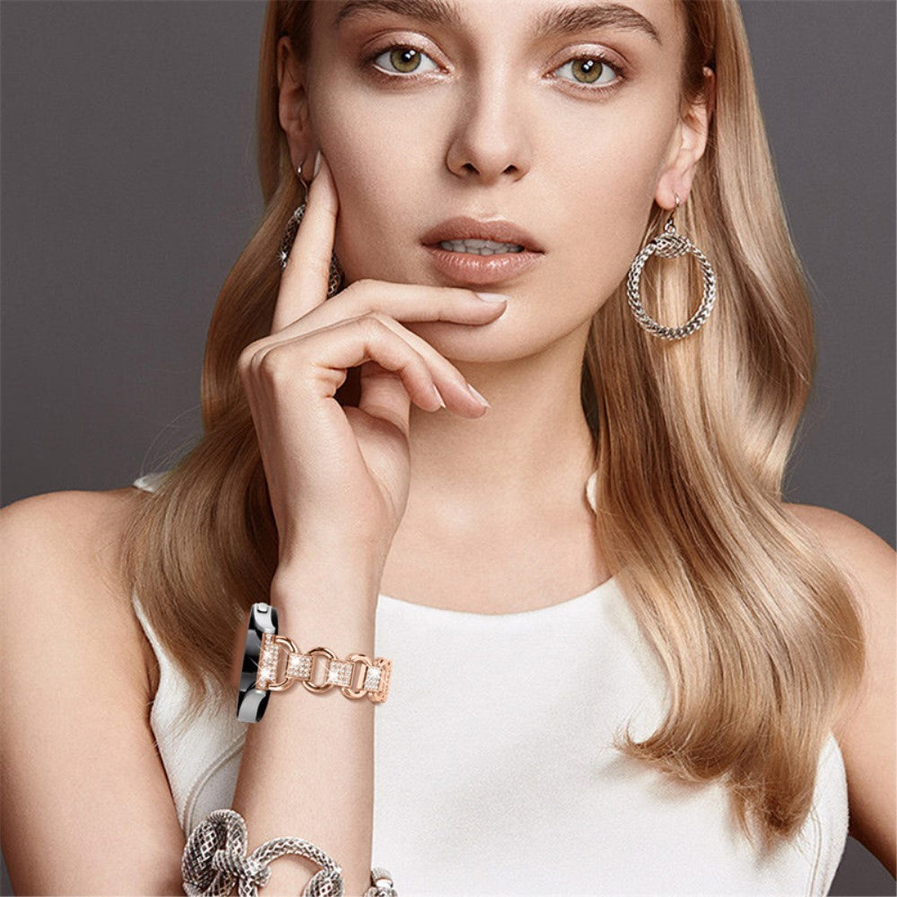 Meget hårdfør Universal Samsung Metal og Rhinsten Rem - Guld#serie_2