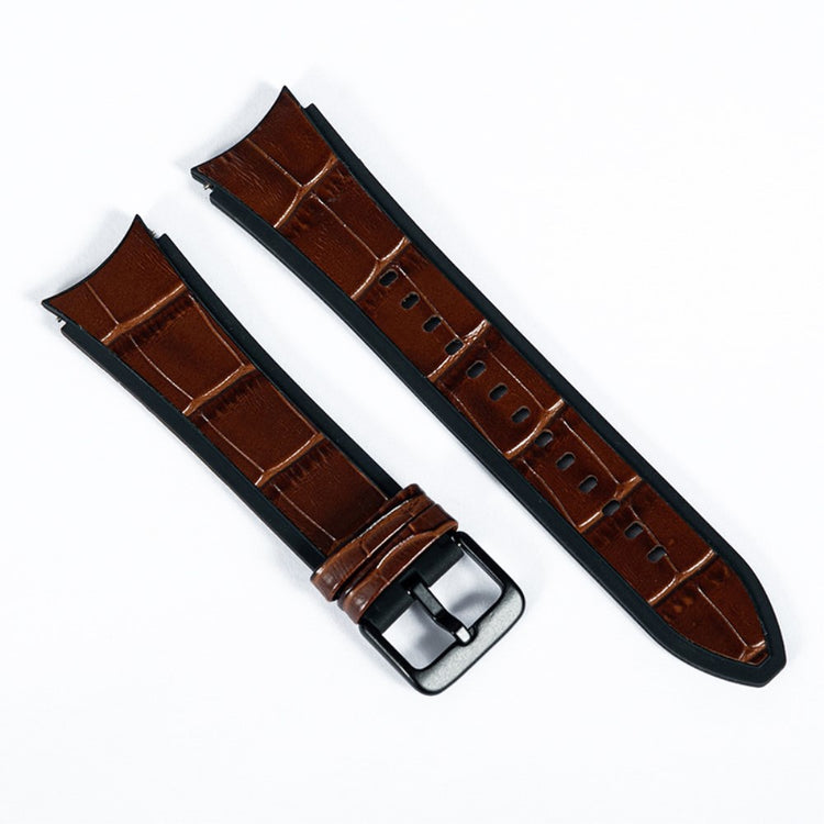 Rigtigt fed Universal Samsung Kunstlæder og Silikone Rem - Sort#serie_4